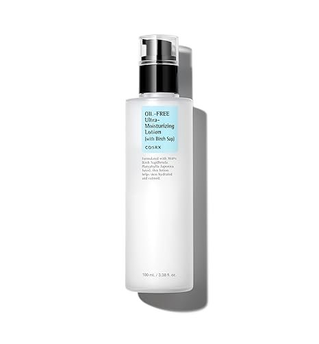 COSRX Birch Sap Oil-Free Lotion, Daily Moisturizing Acne Facial Lotion, Moisturizer for All Skin Types, Korean Cosmetics, 3.38 fl oz / 100 ml