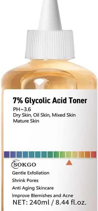 Exfoliating toner with 7%