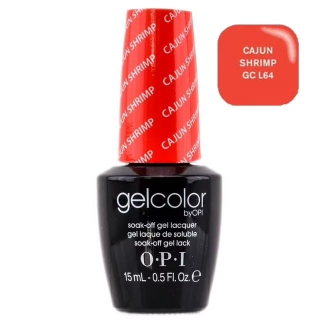 OPI GelColor Gel Nail Polish in Cajun Shrimp (L64) 15 ml/0.5 fl oz.