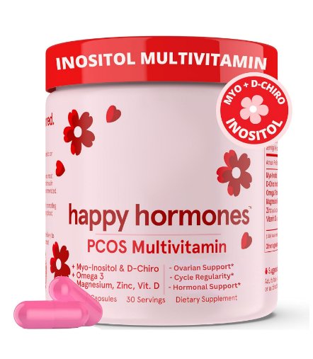 1 pack of Happy Hormones multivitamins for balancing hormones in women with PCOS