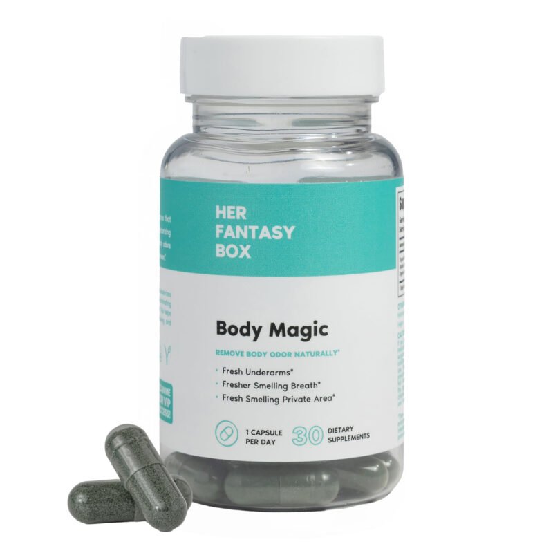 Her Fantasy Box _ Body Magic _ Chlorophyll Capsules, 30 Vegan Capsules for Detox, Digestion, Gut & Skin Health.