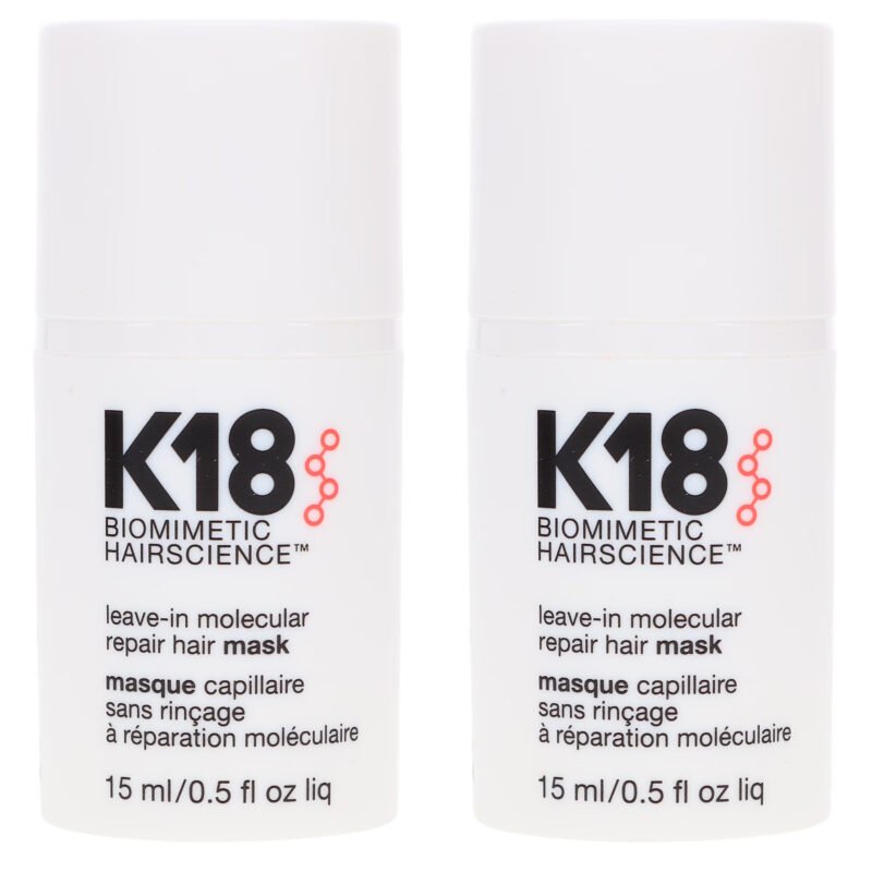Pack K18 Leave-In Molecular Repair Hair Mask, 0.5 oz, 2 Pack