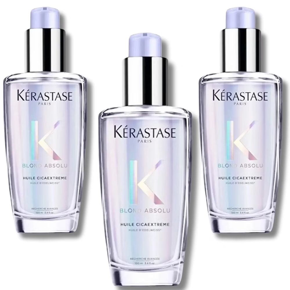 1 pack of Kerastase Blond Absolu Huile Cicaextreme Shine Hair Care Oil 100 ml (3 packs)