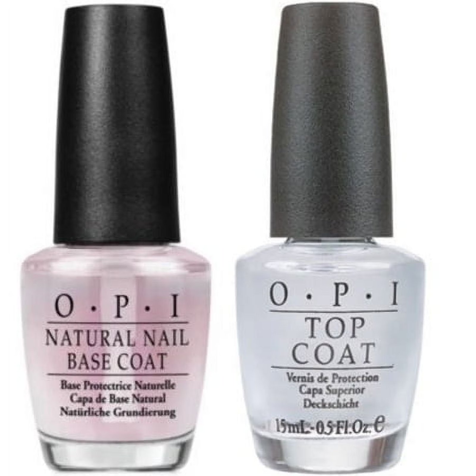 OPI Clear Base and Top Coat 2-Piece Set: Natural Nail Polish, Clear Base and Top Coat, 0.5 fl oz.