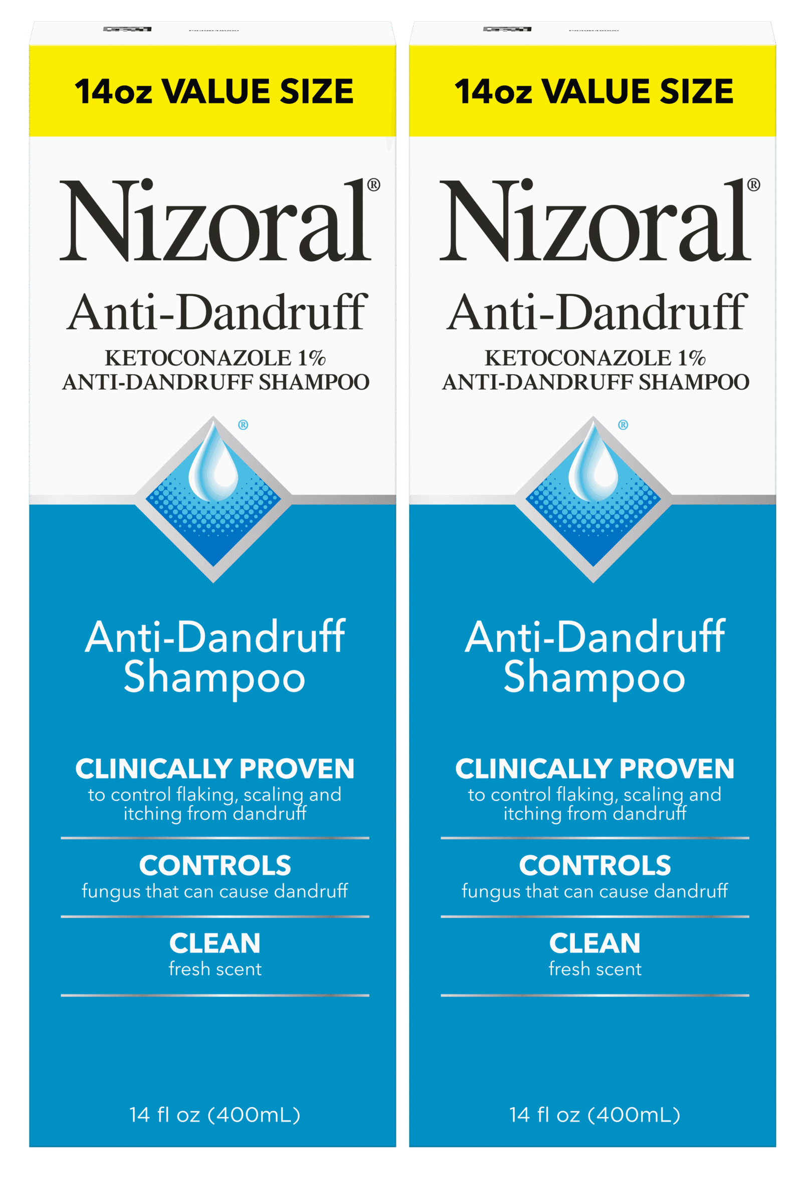 1 Pack Nizoral Anti-Dandruff Shampoo with Ketoconazole, Fresh Scent, 14 fl oz, Pack of 2.png
