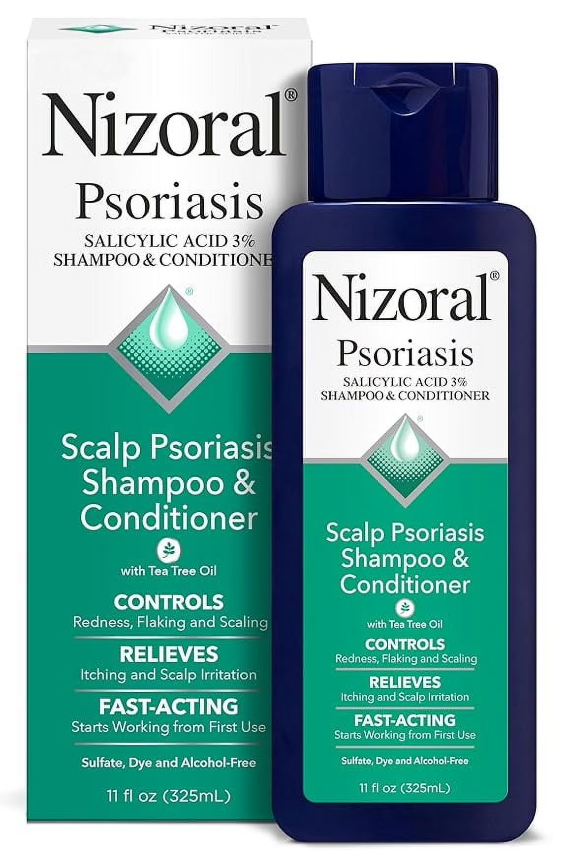 1 Pack Nizoral Scalp Psoriasis Shampoo and Conditioner, All Hair Types, 11 oz