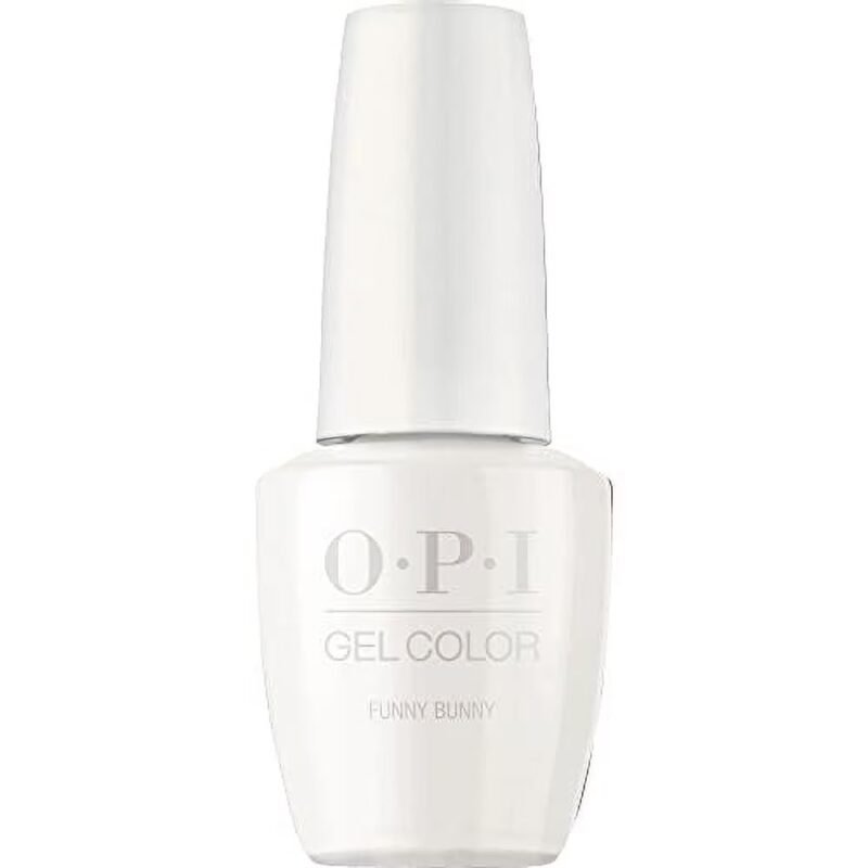 OPI GelColor Gel Nail Polish, Funny Bunny, White, 0.5 fl oz.